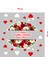 Güller Kalpler Sevgililer Gününüz Kutlu Olsun Cam Vitrin Oda Stickerı 70CM 2