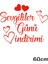 Sevgililer Günü Indirimi Yazısı Sticker 60CM - Kırmızı 2