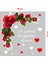 Birbirine Sarılan Sevgililer, Sevgililer Günü Cam Vitrin Oda Sticker 70 cm 2