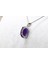 Ametist Taşı Gümüş Kolye Ucu / 2,5 gr / Oval Kesim 3