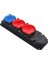 IP55 2 Trifaze, 1 Monofaze Plastik Üçlü Grup Priz 3X25A BK6-2504-4614 1