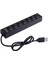 7-Port USB 2.0 Hub W / Yüksek Hızlı Adaptör Açma / Kapalı Anahtarı Pc Ayırıcı Siyah Için (Yurt Dışından) 2