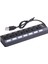 7-Port USB 2.0 Hub W / Yüksek Hızlı Adaptör Açma / Kapalı Anahtarı Pc Ayırıcı Siyah Için (Yurt Dışından) 5