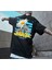 Yeni Stil Papatya Sırt Baskılı %100 Pamuk Oversize Yuvarlak Yaka Erkek T-Shirt 1