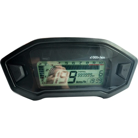 Evrensel Motosiklet LCD Rpm Dijital Ekran Kilometre Sayacı Kilometre Arka Işık(Yurt Dışından)