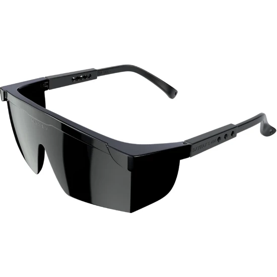 Baymax Iş Güvenlik Gözlüğü Ayarlı Kaynakçı Koruyucu Gözlük Siyah