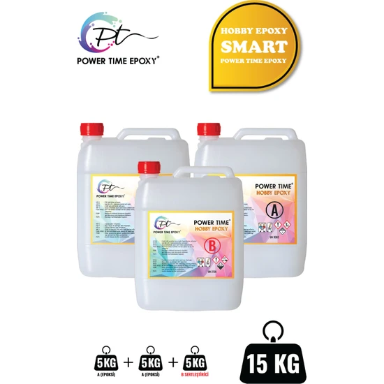 Power Time Epoxy Hobby Epoxy Smart/ Hobi Epoksi Reçine Şeffaf Ince Döküm