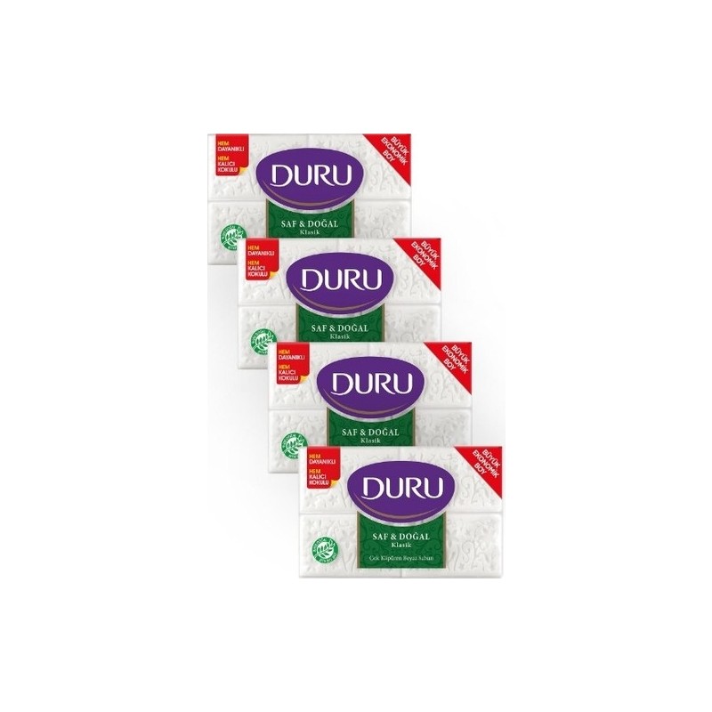 Duru Klasik Banyo Sabunu Saf ve Doğal 600 gr 4 Lü Paket