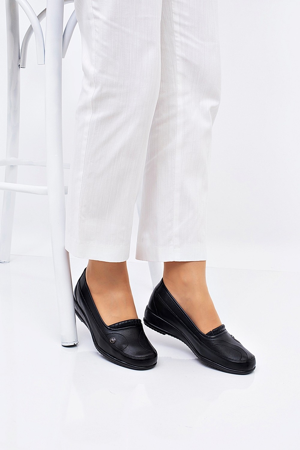 The Hope Shoes Kadın Ortopedik Deri Taban Her Mevsim Günlük Anne Ayakkabısı görsel 2