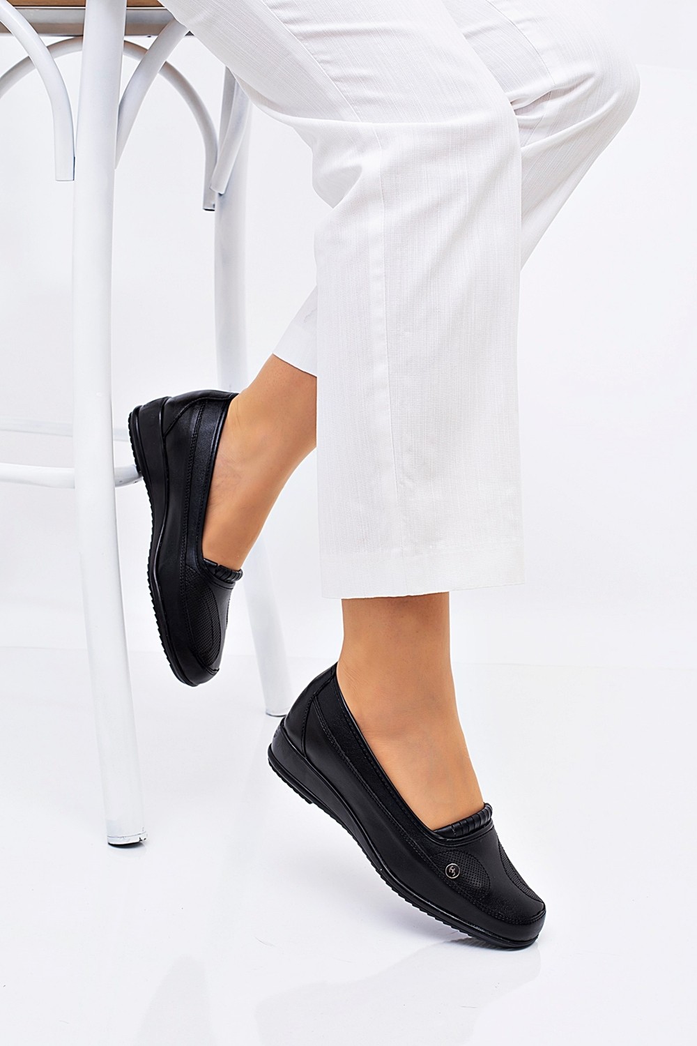 The Hope Shoes Kadın Ortopedik Deri Taban Her Mevsim Günlük Anne Ayakkabısı görsel 3