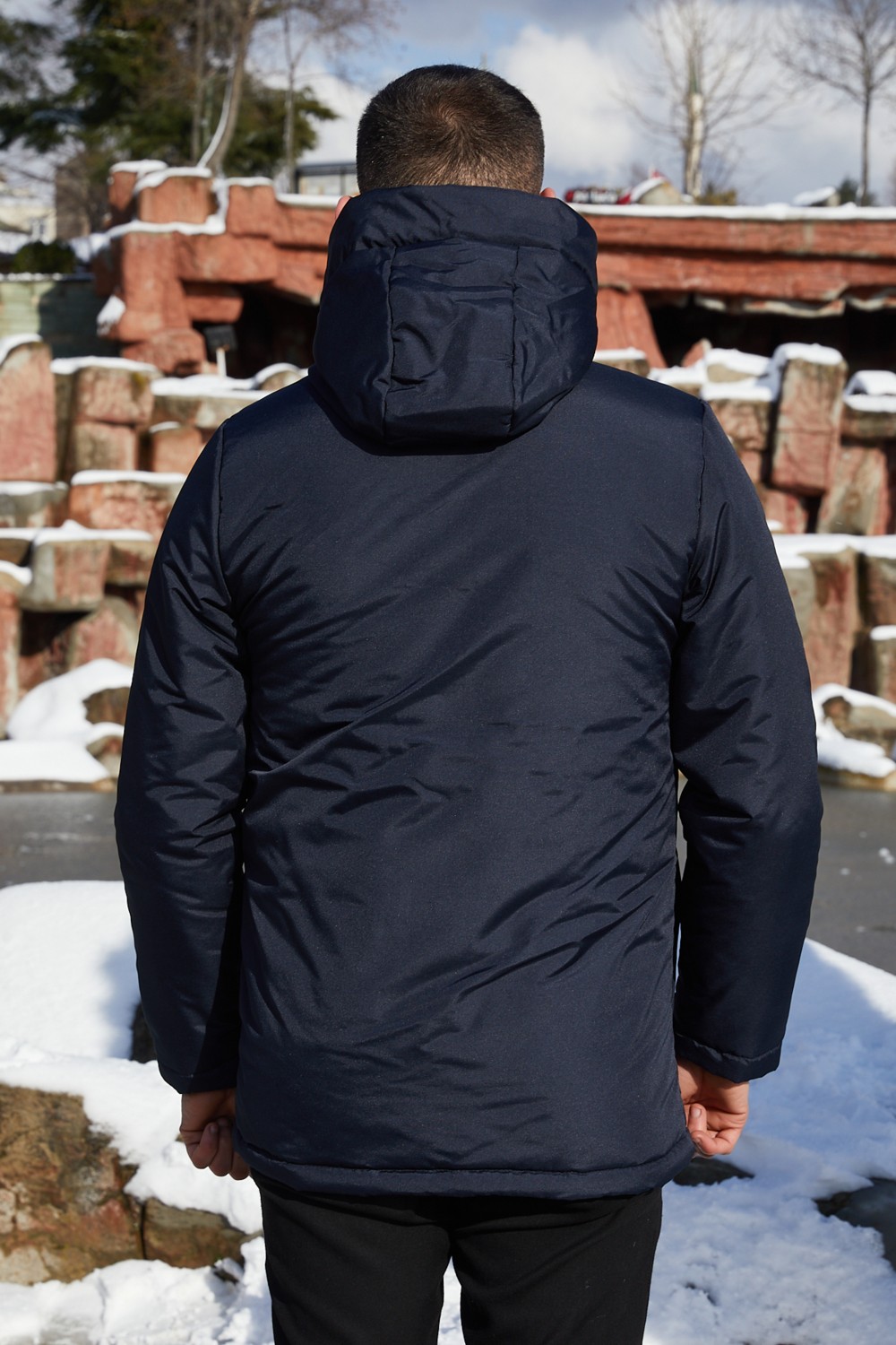 Freemen Erkek Kapüşonlu, Polar Astarlı, Kışlık Mont & Kaban & Parka görsel 2