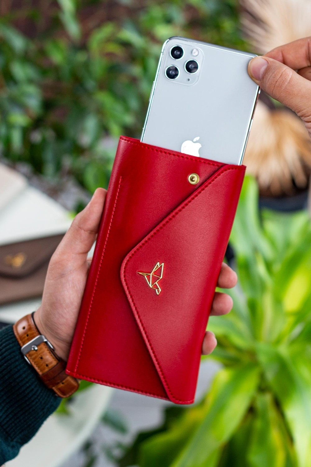 Garbalia Envelope Telefon ve Bozuk Para Bölmeli Zarf Model Kadın Cüzdan görsel 5
