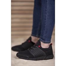 Riccon Siyah Kırmızı Erkek Sneaker 0012105