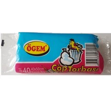 Ögem Küçük Boy Çöp Torbası 40x50 cm 40 lı Rulo x 50 Paket = 2000 Adet