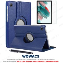 Wowacs Samsung Galaxy Tab A8 Sm X200 (2022) Kılıf Birebir Uyumlu Dönebilen Kılıf + Ekran Koruyucu + Kalem