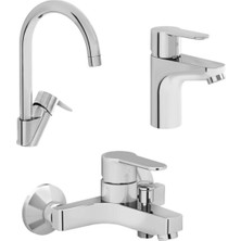 Artema Win S Banyo + Win S Lavabo + Win S Eviye Mutfak Batarya Seti