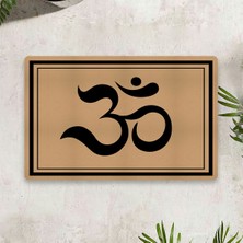 Vagonik Om Sembolü Dijital Baskılı 50 x 70 cm Dekoratif Çok Amaçlı Iç ve Dış Kapı Paspası