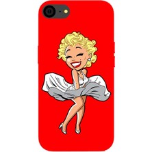 Badcase Apple iPhone 7 Uyumlu Marilyn Silikon Kılıf