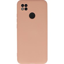 Kzy Xiaomi Redmi 9c Kapak Kamera Korumalı Içi Kadife Lansman Silikon Kılıf - Pudra