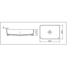 Alvit Smart Slim Tezgahüstü Setüstü Lavabo 35*50 cm