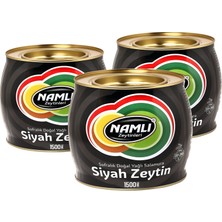 Namlı Gemlik Siyah Fıçı Özel Taş Baskı Iri Zeytin 3 X1500 GR (4,5 Kg)