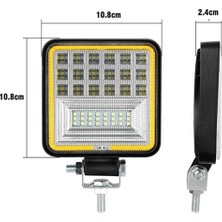 NKT GROUP 42 LED 126 W Beyaz 3 Modlu Turuncu Beyaz Yayıcı Off Road Farı Lamba Çalışma Lambası Sis Lambası