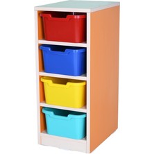 Edutoys 4 PLASTİK ÇEKMECELİ DOLAP