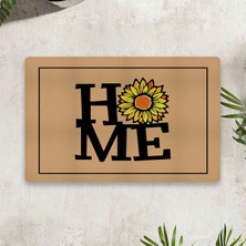 Vagonik Home Papatya Temalı Dijital Baskılı 50 x 70 cm. Dekoratif Çok Amaçlı İç ve Dış Kapı Paspası