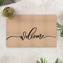 Vagonik Welcome Dijital Baskılı 50 x 70 cm. Dekoratif Çok Amaçlı İç ve Dış Kapı Paspası