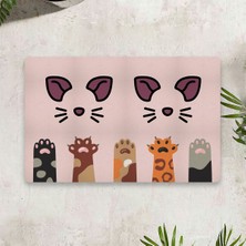 Vagonik Water Food Kedi Köpek Dijital Baskılı 50 x 70 cm. Dekoratif Çok Amaçlı İç ve Dış Kapı Paspası Mama Paspası
