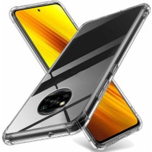 Smody Xiaomi Pocophone X3 Kılıf Silikon Şeffaf Köşeli Olex
