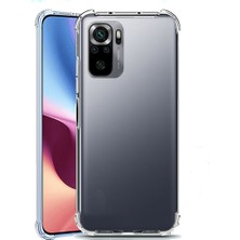 Smody Xiaomi Redmi Note 10 Kılıf Silikon Şeffaf Köşeli Olex