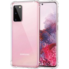 Smody Samsung Galaxy S20 Kılıf Silikon Şeffaf Köşeli Olex