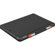 Logitech Slim Folio iPad 10.2 inç 7. ve 8. Nesil ile Uyumlu Klavyeli Kılıf - Koyu Gri