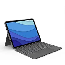 Logitech Combo Touch iPad Pro 11 inç 2, 3 ve 4. Nesil ile Uyumlu Çok Yönlü Klavyeli Kılıf - Gri