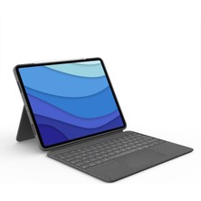 Logitech Combo Touch iPad Pro 12.9 inç 5 ve 6. Nesil ile Uyumlu Çok Yönlü Klavyeli Kılıf - Gri