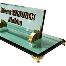 Mert Reklam Masalık Buro Ofıs Makam Hediyesi Isimlik M533 Yesil Altın