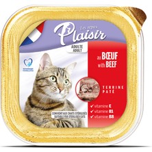 Plaisir Pate Sığır Etli 100GR Plaisir Yaş Kedi Kedi Maması 1 Adet