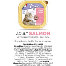 Plaisir Pate Somon Etli 100GR Plaisir Yaş Kedi Kedi Maması 4 Adet