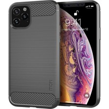 Mofı Apple iPhone 11 Pro Için Karbon Fiber Dokulu Tpu Telefon Kılıfı - Gri (Yurt Dışından)