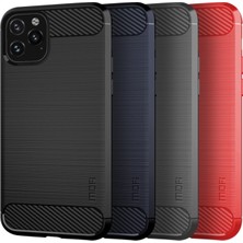 Mofı Apple iPhone 11 Pro Için Karbon Fiber Dokulu Tpu Telefon Kılıfı - Siyah (Yurt Dışından)