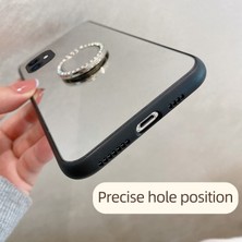 Hello-U Apple iPhone 12 Için Metal Standlı Hassas Kesim Ayna Tasarımlı Tpu + Pc Düşmeye Dayanıklı Kılıf - Altın (Yurt Dışından)