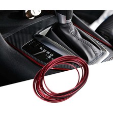 Z Tech Araç Içi Ip Şerit - Torpido Şeridi Fitili -Trim 5 Metre Kırmızı