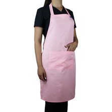 Dr. Mia Pembe Mutfak Önlüğü Cepli Önlük Leke Tutmaz Şef Aşçı Önlüğü Garson Önlüğü