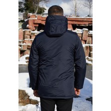 Freemen Erkek Kapüşonlu,  Polar Astarlı, Kışlık Mont & Kaban & Parka