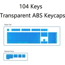 Dıy Şeffaf Keycaps Kiraz Mx / Clone Için Kaymaz Oem Profil Mavi Şeffaf Anahtarları (Yurt Dışından)