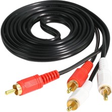 2rca Erkek 2rca Erkek Stereo Ses Kablosu Altın Ev Sineması Için Kaplama 1.2m(Yurt Dışından)