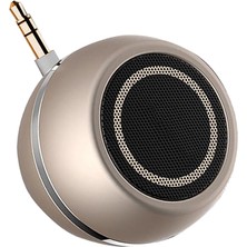 Taşınabilir Mini Hoparlör 3 W 3.5mm Aux Müzik Ses Çalar Telefon Dizüstü Altın Için