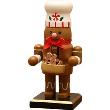 Ahşap Fındıkkıran Bebek Noel Süsler 16 cm Çocuk Oyuncakları Parti Ofis Gingerbread Adam Için