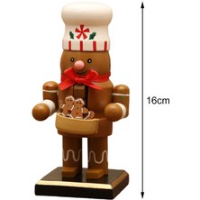 Ahşap Fındıkkıran Bebek Noel Süsler 16 cm Çocuk Oyuncakları Parti Ofis Gingerbread Adam Için